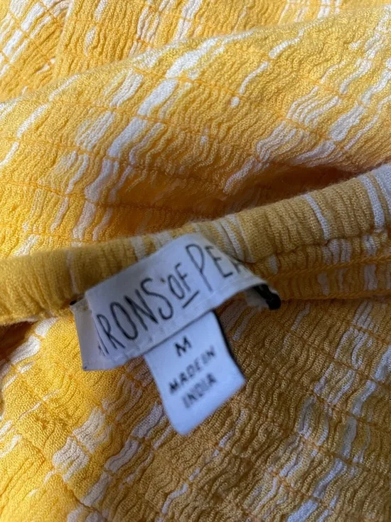 Patrons Of Peace Boho Crinkle Shell Front Button Ruffled Sun Dress Bodycon - Picture 6 of 6